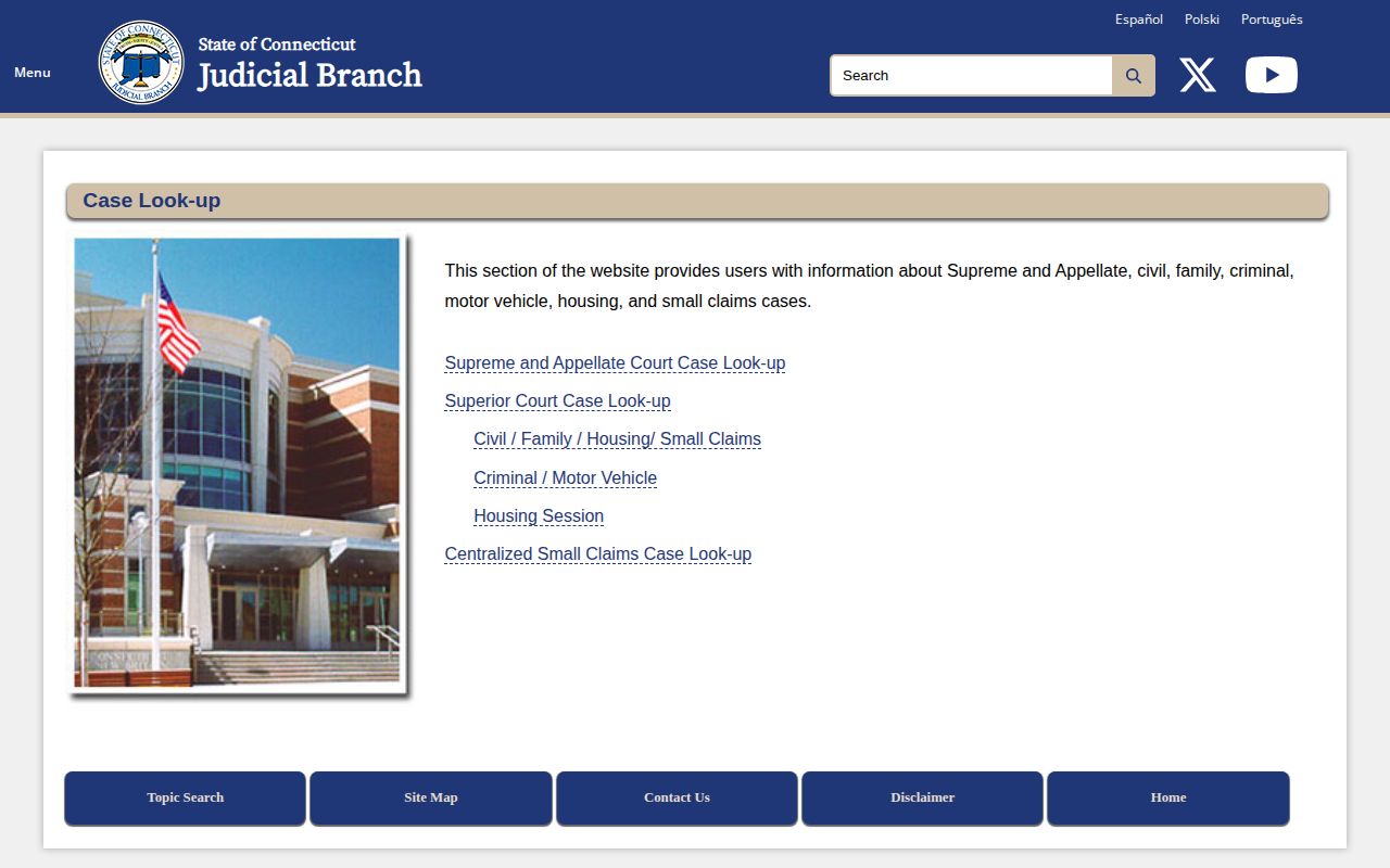 Greenwich arrest court disposition lookup through Connecticut Judicial Branch
