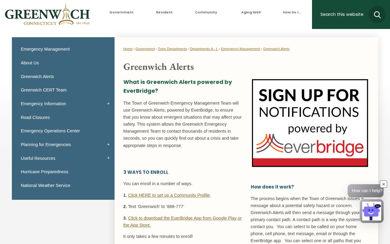 Greenwich public safety alert system separate from arrest and booking records